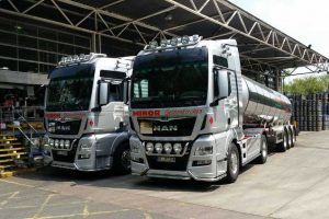 Biertransporte der Spedition MINOR zur Arena