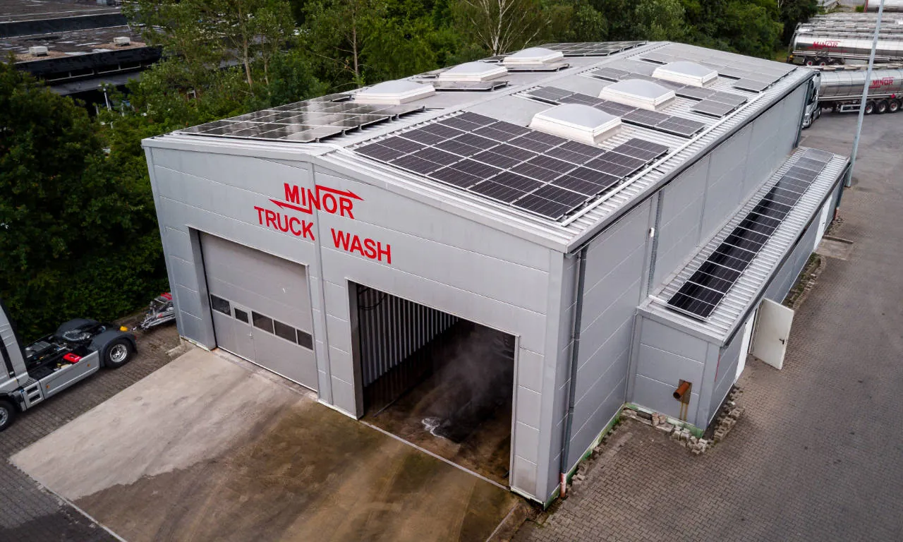 Waschanlage der Spedition Minor GmbH am Standort Gelsenkirchen